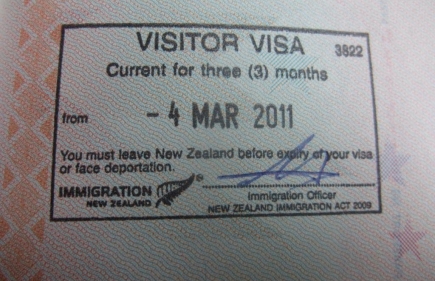 Arriving in New Zealand