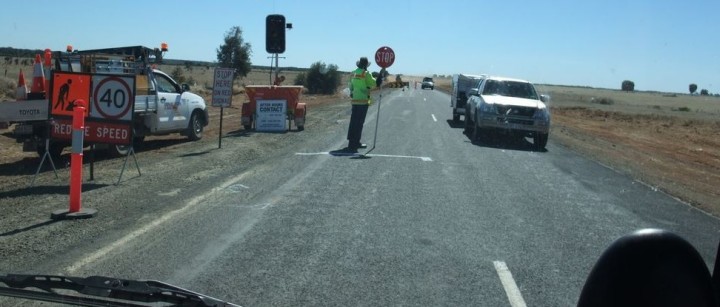 Roadwork beim Matilda Highway