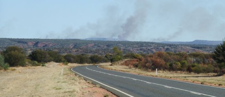 Buschfeuer bei Alice Springs