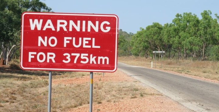 Sign: No Fuel for 375km