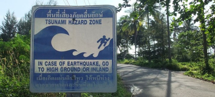 Sign: Tsunami Hazard Zone